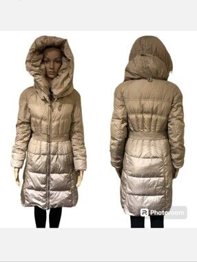 Italian Designer Brand Add Icon10 Pillow Collar Hooded Down Parka Size XS/2
